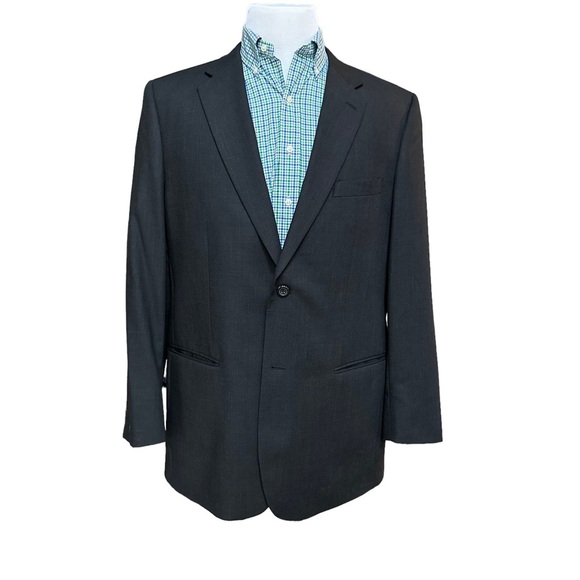 Pronto Uomo Mens Platinum Travel Two Button Performance Wool Blazer Jacket‎ 44L